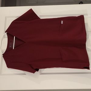 Figs Burgundy Medium Casma Scrub Top